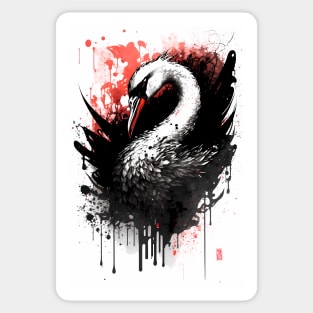 Ink Portrait of a Swan Sticker